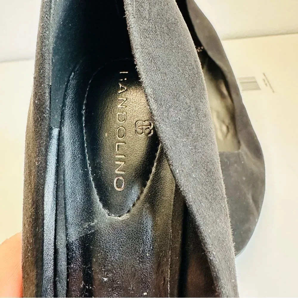 Bandolino Black Suede Wedges Shoes‎  Size 7.5